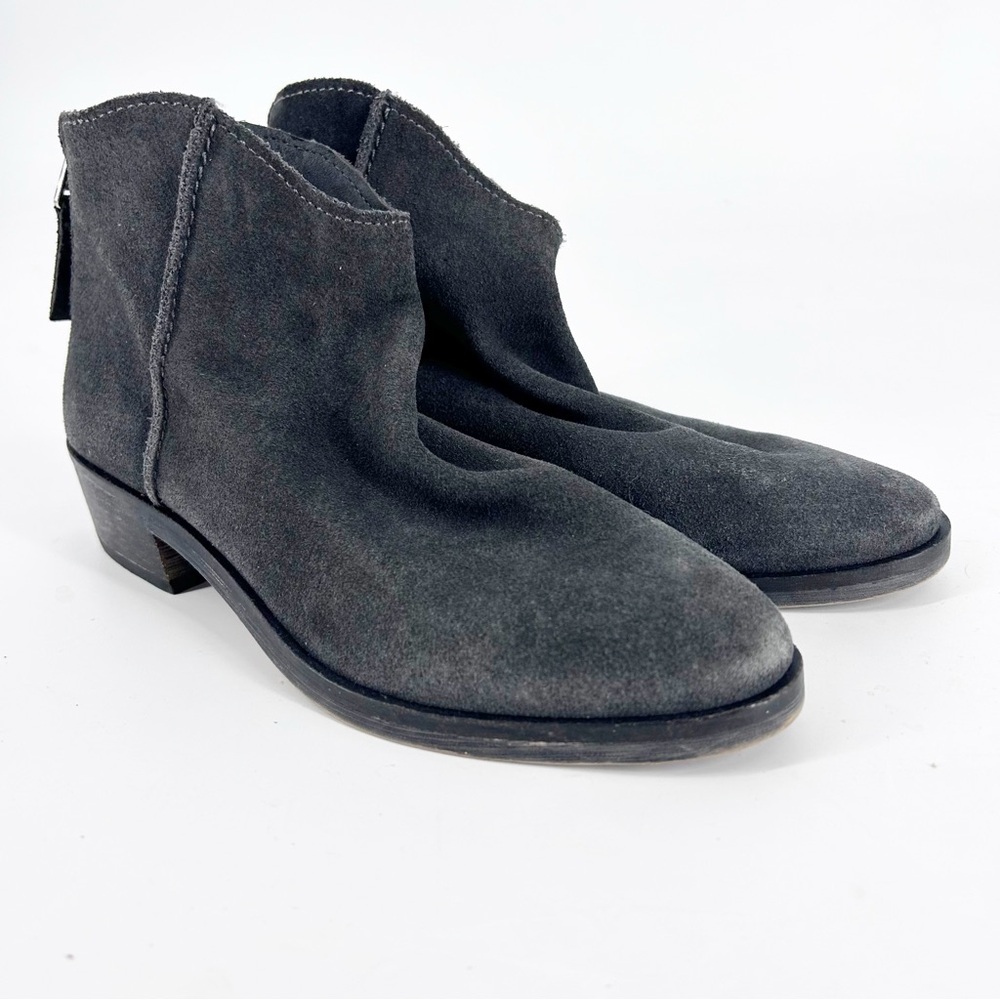 Dolce Vita Charcoal Gray Suede Ankle Boots